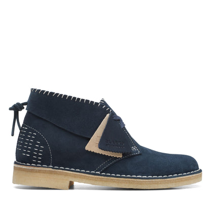 Clarks Women's Desert Boot Navy Sashiko Booties