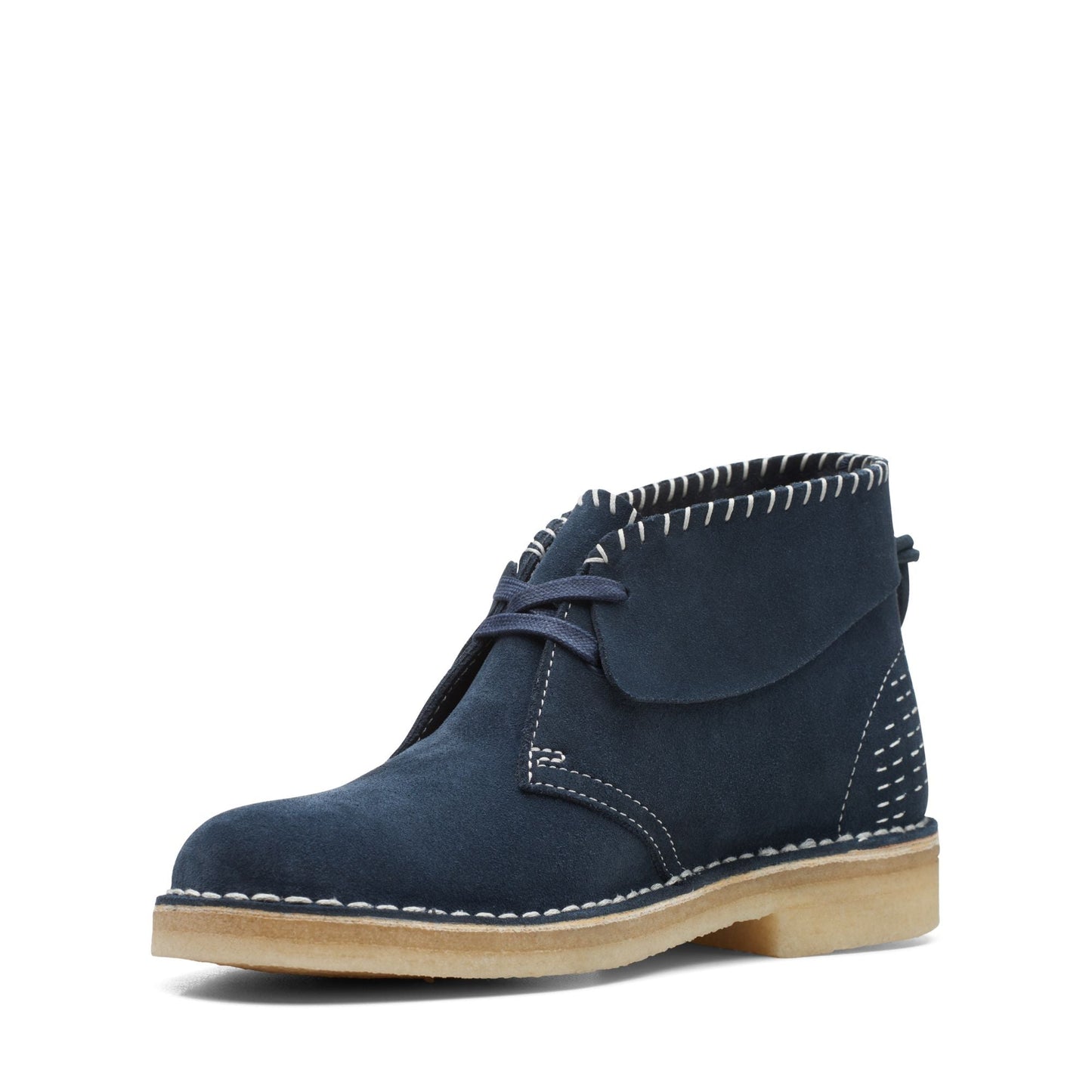 Clarks Women's Desert Boot Navy Sashiko Booties