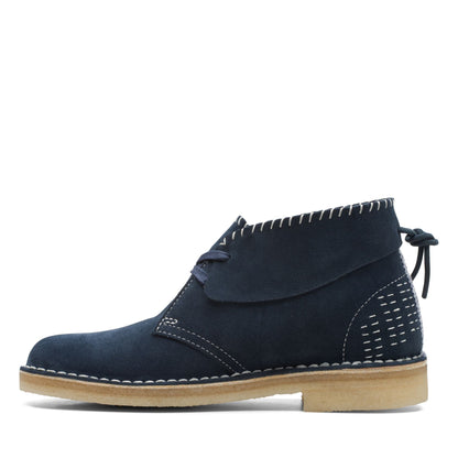 Clarks Women's Desert Boot Navy Sashiko Booties