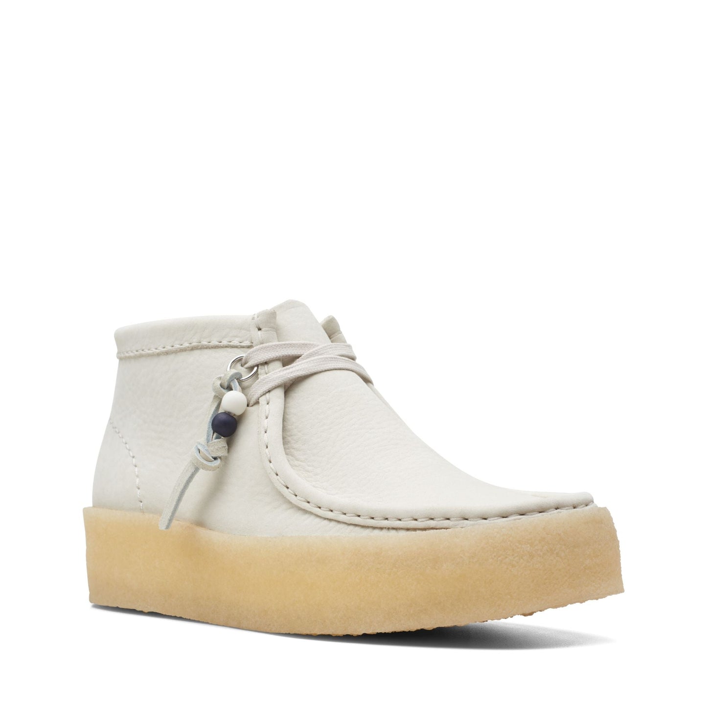 Clarks Women's Wallabee Cup Bt White Nubuck Booties