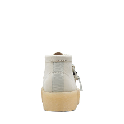 Clarks Women's Wallabee Cup Bt White Nubuck Booties