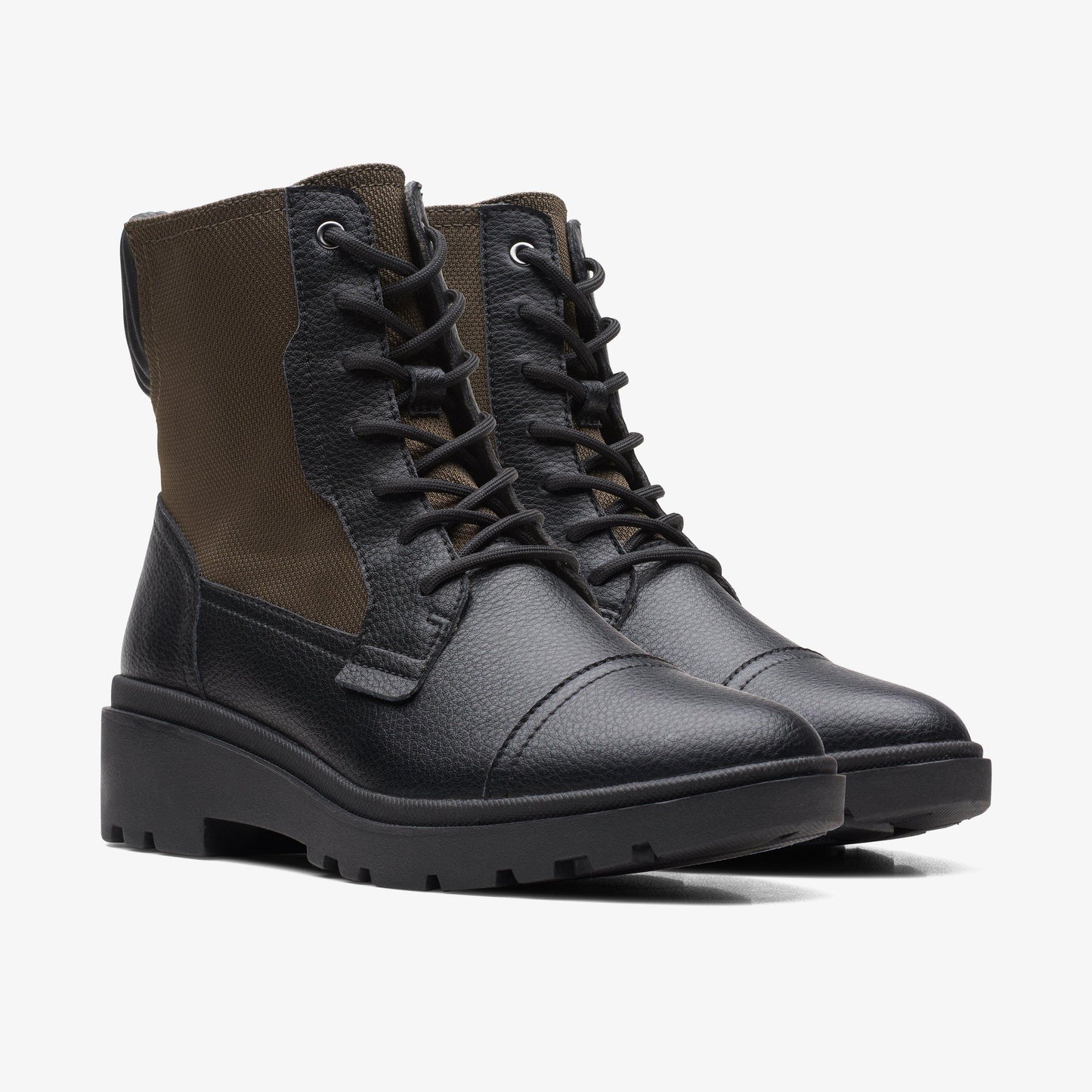 Black Combi Leather-