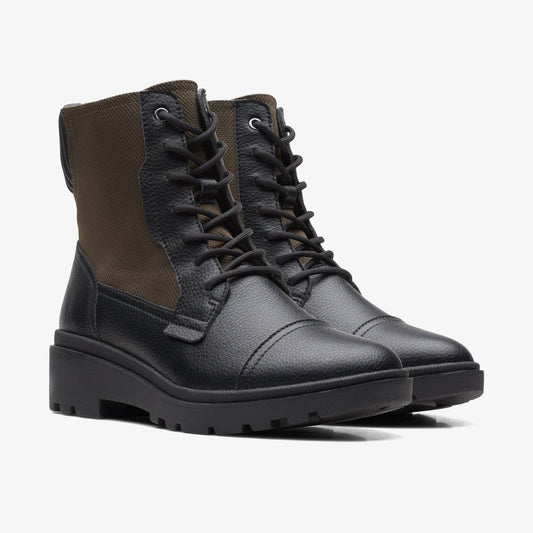 Black Combi Leather-