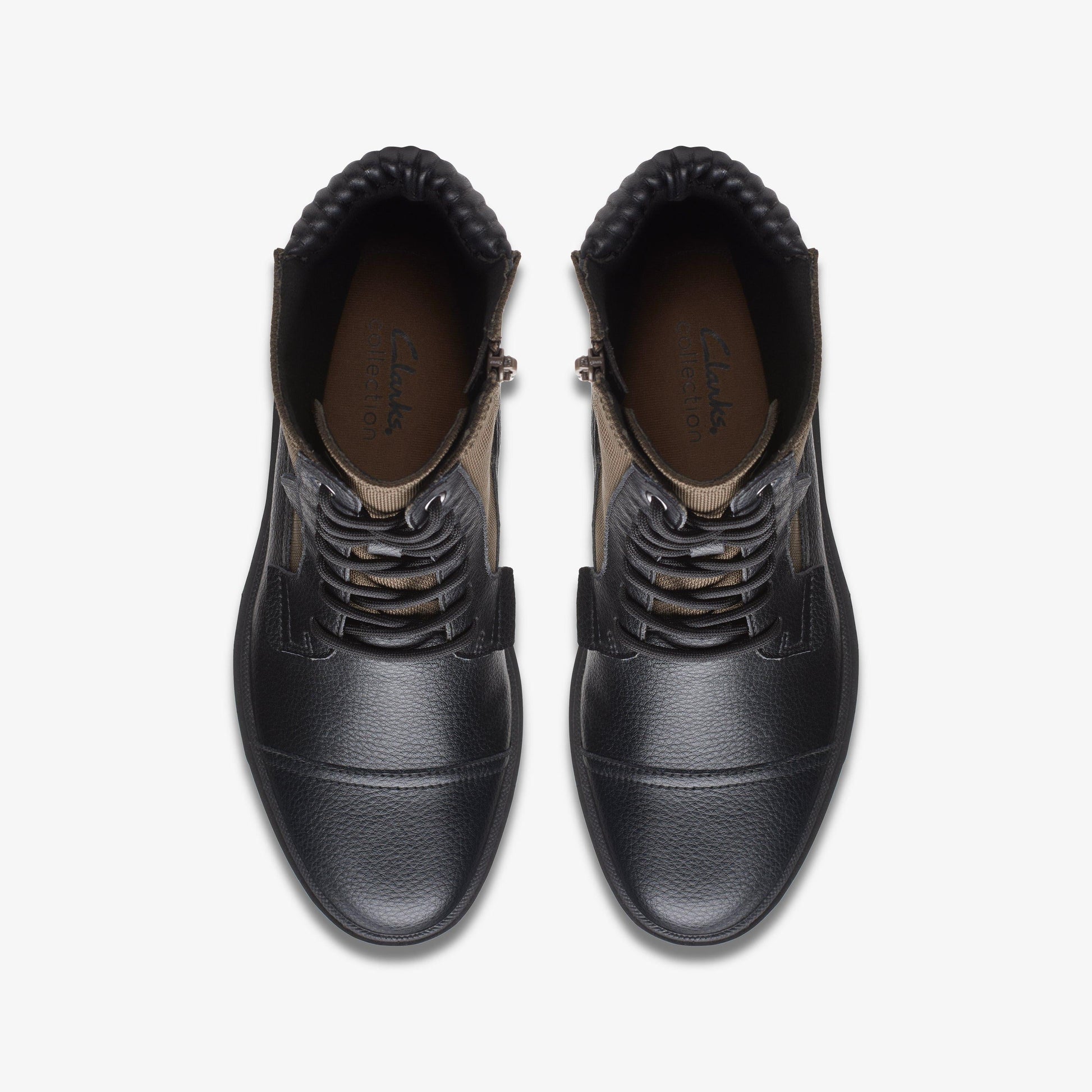 Black Combi Leather-