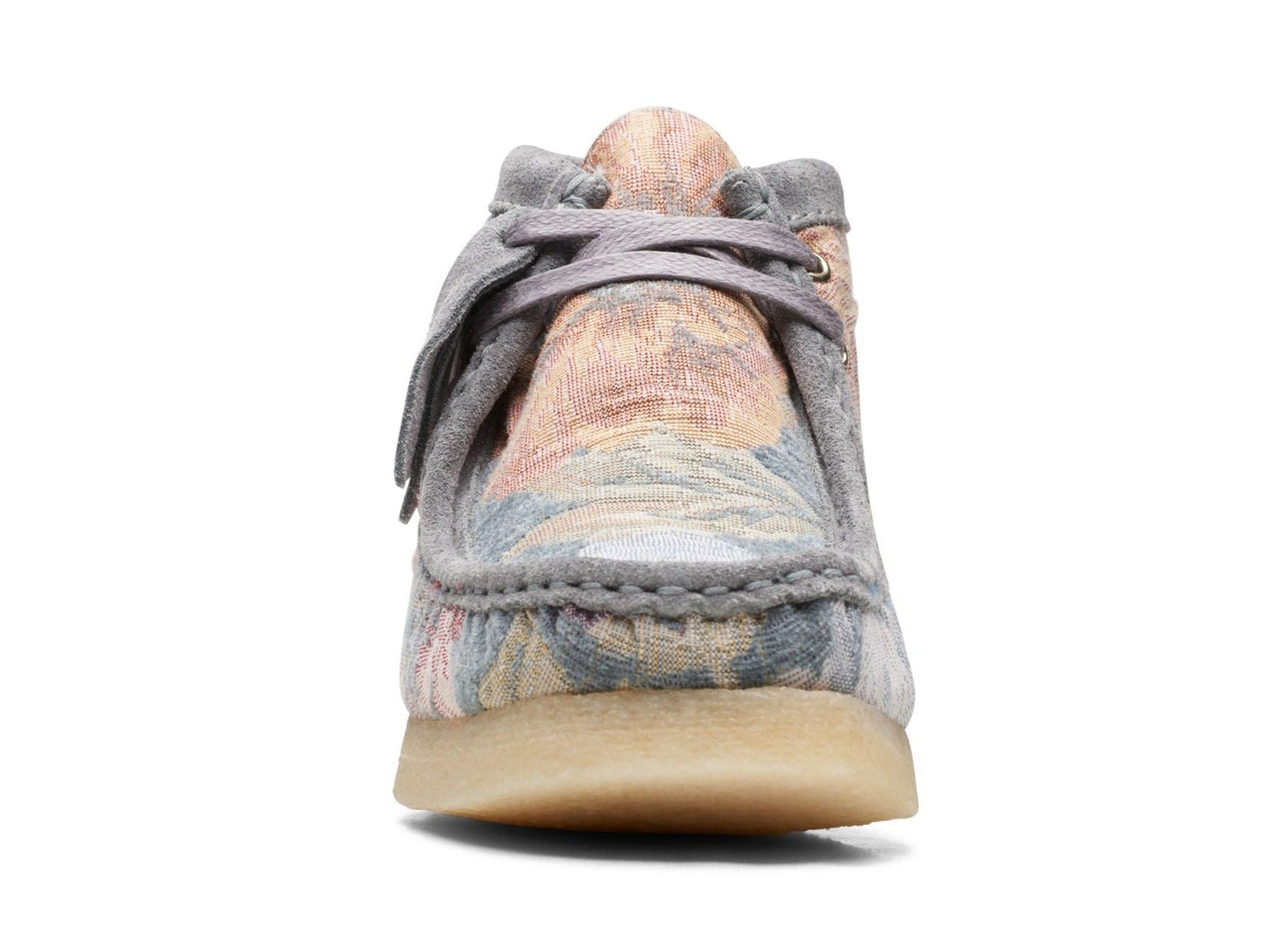 Clarks Women's Wallabee Boot Blue Floral Booties