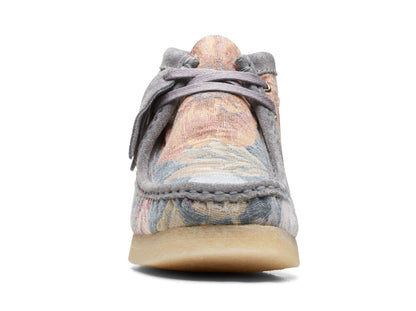 Clarks Women's Wallabee Boot Blue Floral Booties