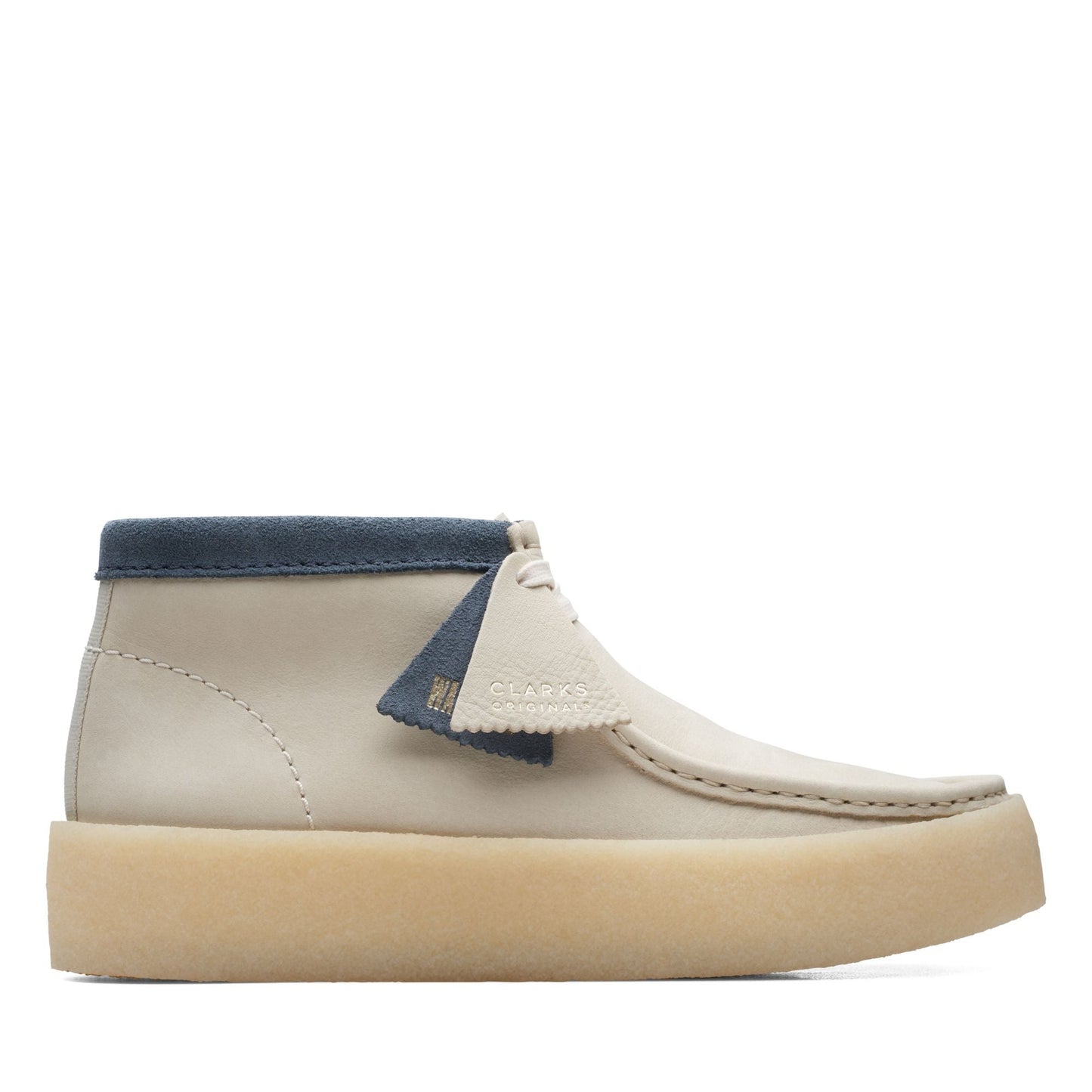 Men's Clarks Wallabee Cup Boot - White Nubuck