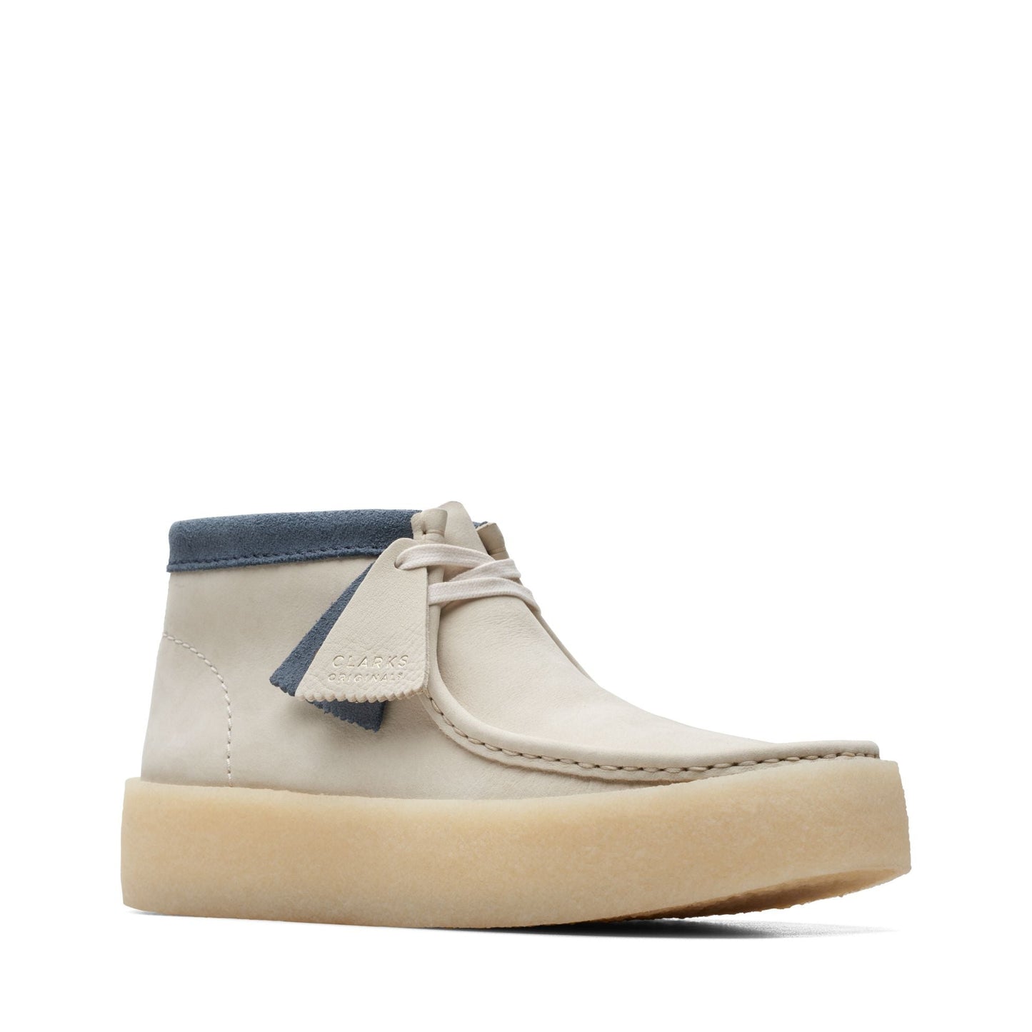 Men's Clarks Wallabee Cup Boot - White Nubuck