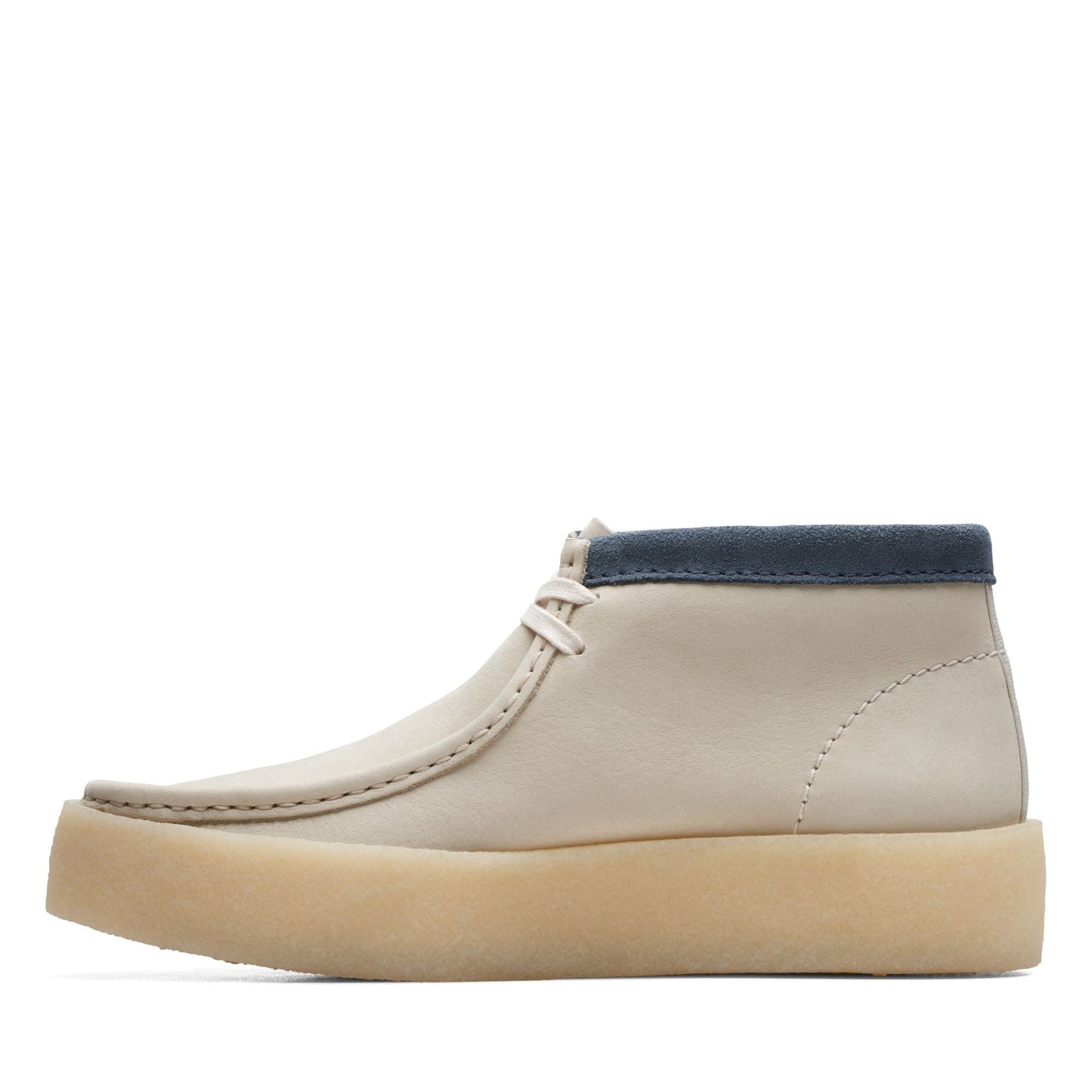 Men's Clarks Wallabee Cup Boot - White Nubuck