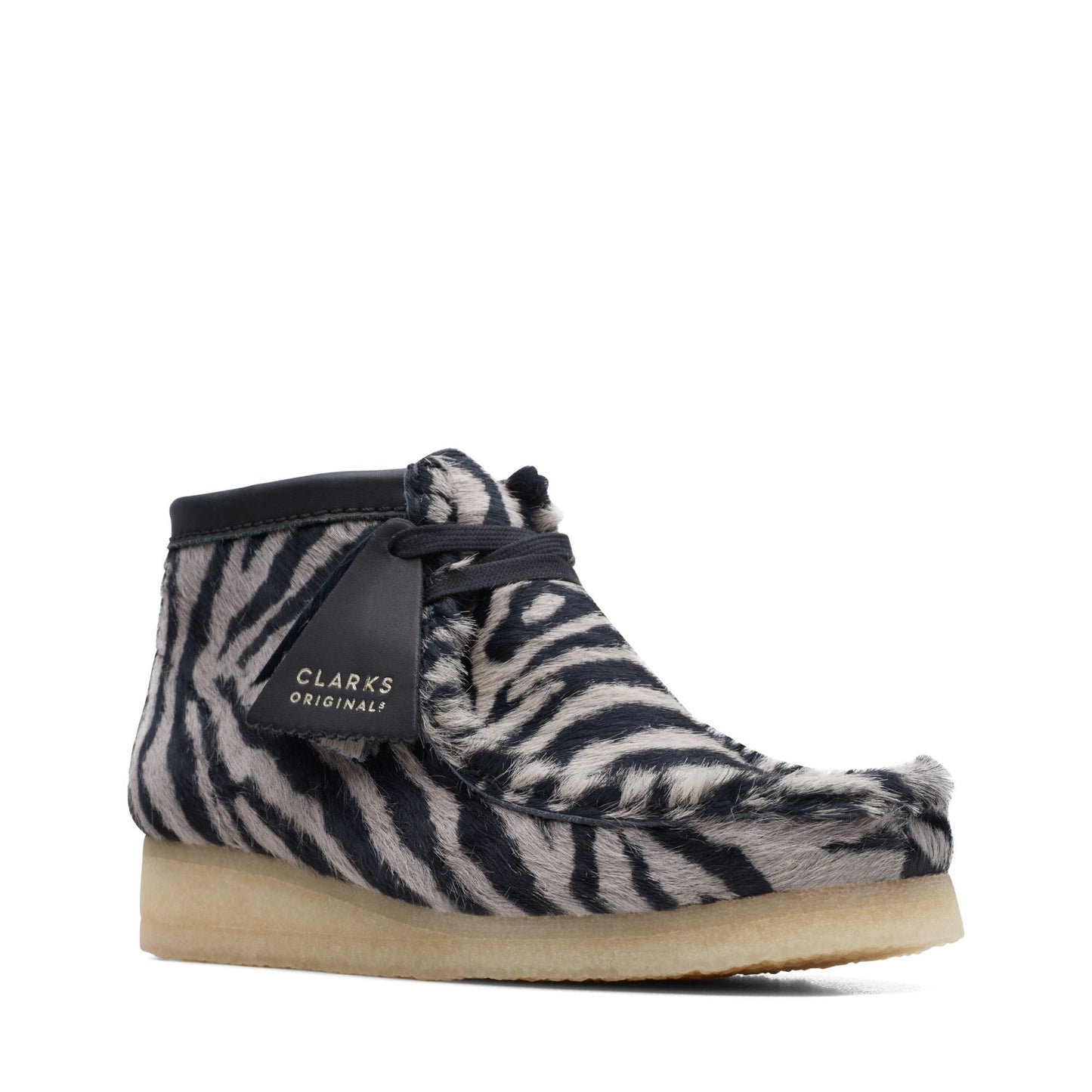 Clarks Women's Wallabee Boot Zebra Print Booties