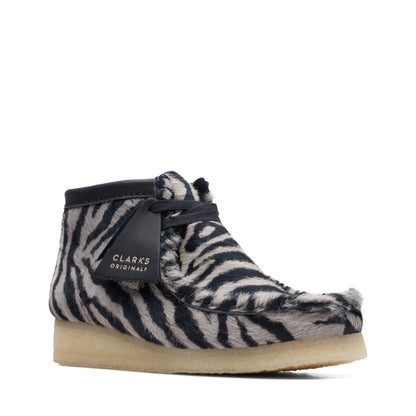 Clarks Women's Wallabee Boot Zebra Print Booties