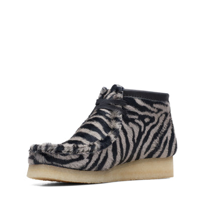 Clarks Women's Wallabee Boot Zebra Print Booties