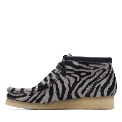 Clarks Women's Wallabee Boot Zebra Print Booties