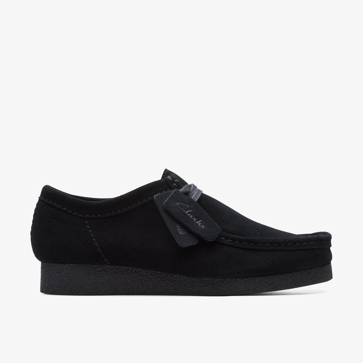 Clarks Mens Wallabee Evo - Black Suede