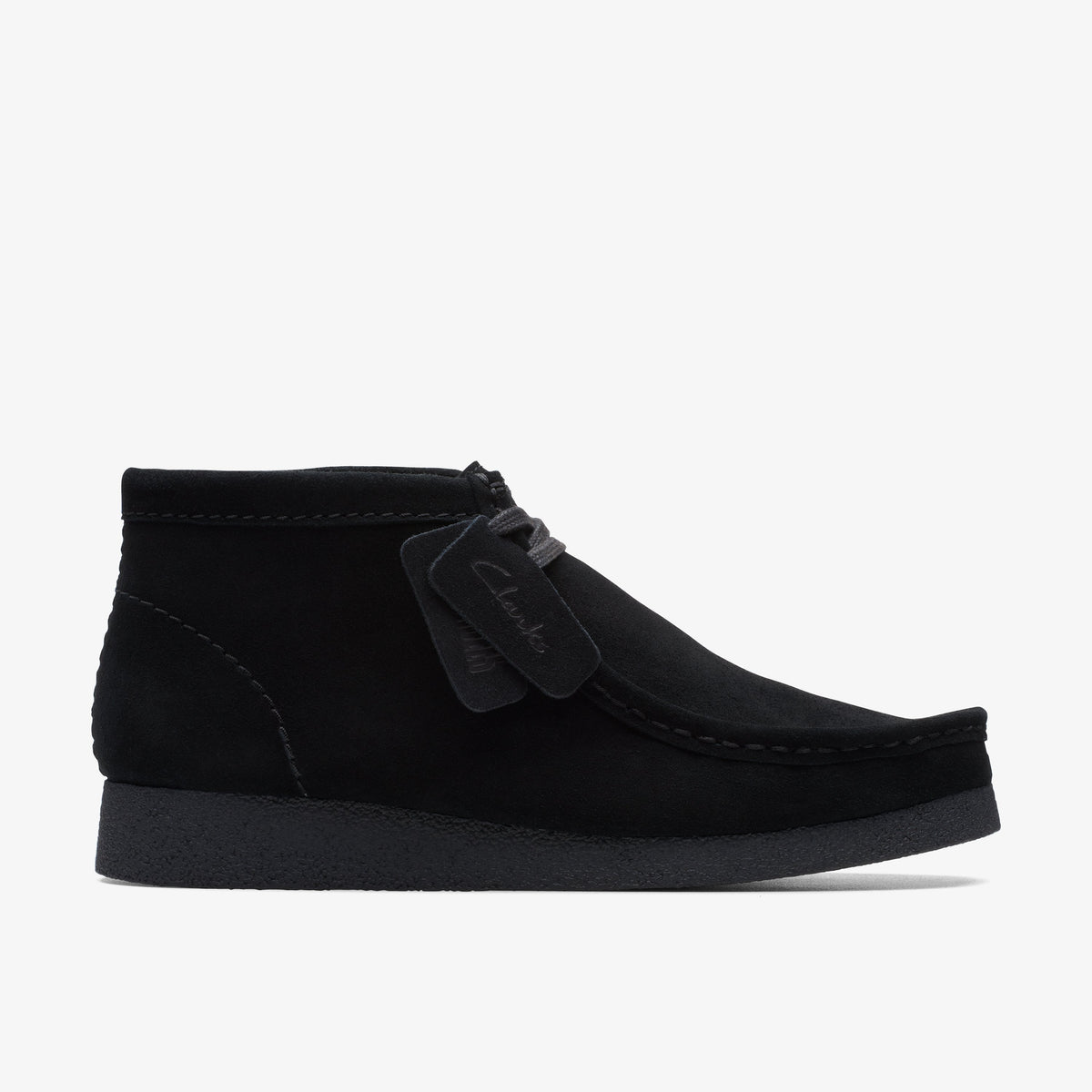 Clarks Mens Wallabee Evo Boot - Black Suede