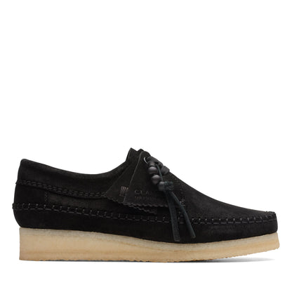 Clarks Women's Weaver Black Suede Sneakers