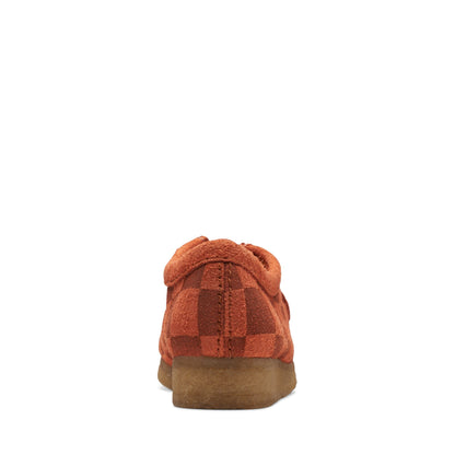 Clarks Women's Wallabee Orange Check Moccasins