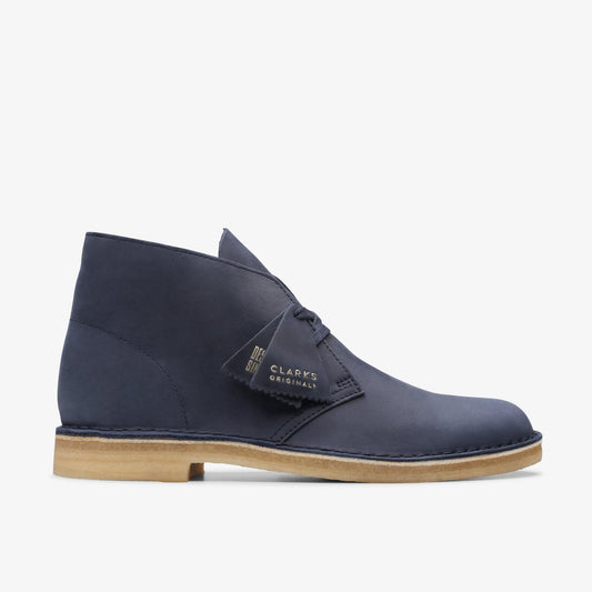 Men's Clarks Desert Boot - Navy Leather