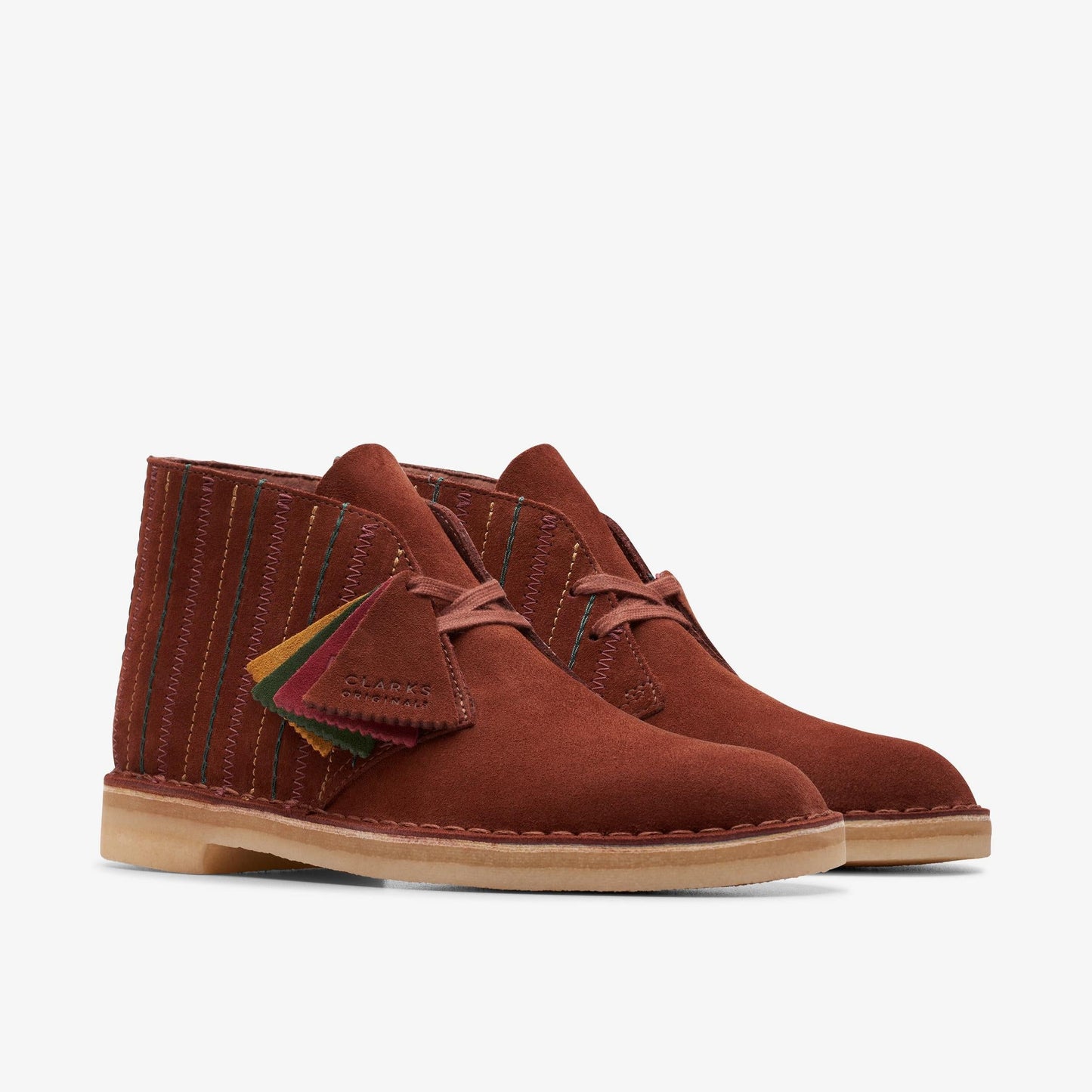 Men's Clarks Desert Boot - Rust Brown Suede