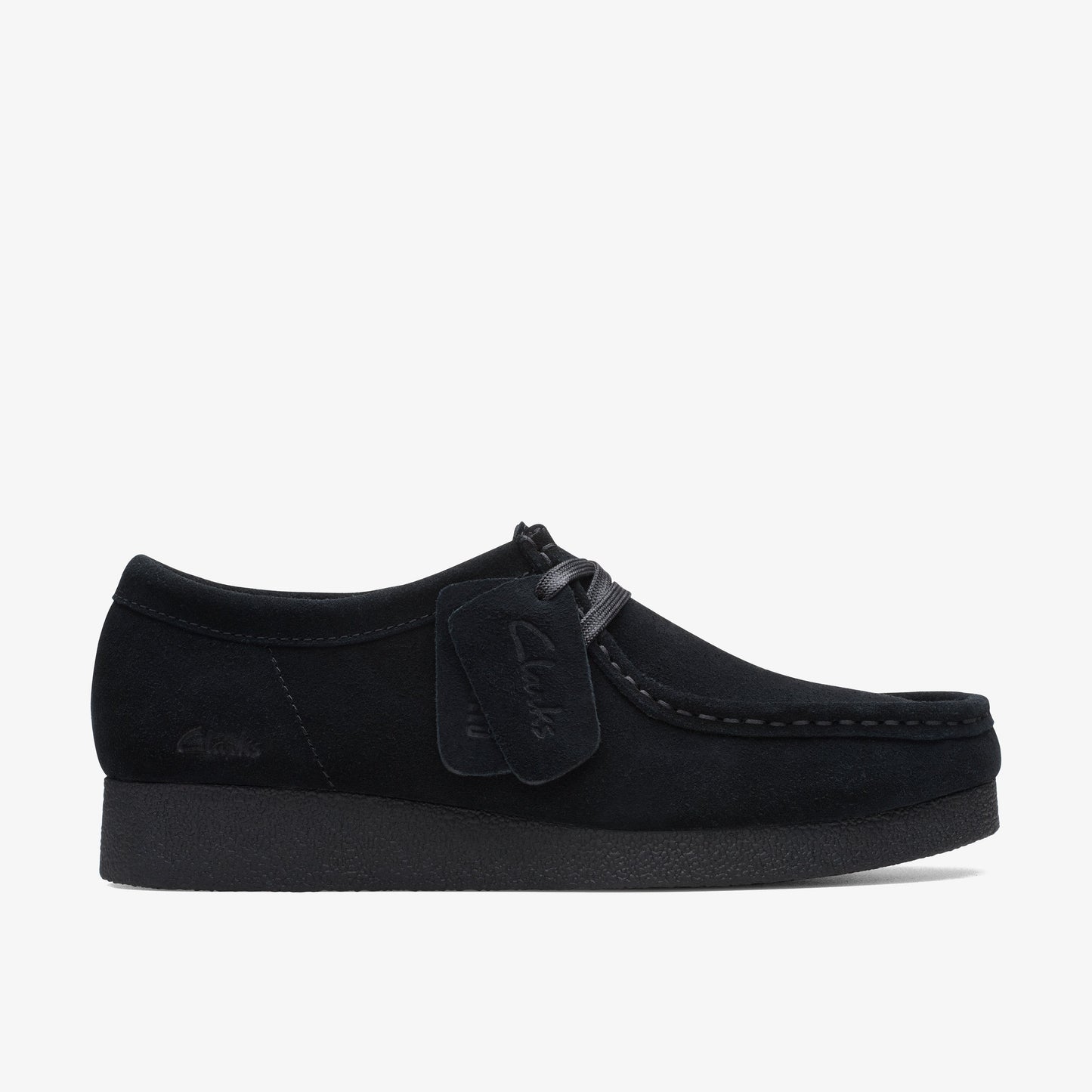 Clarks Womens Wallabee Evo - Black Suede