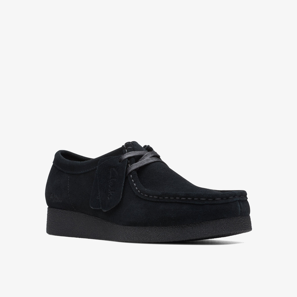 Clarks Womens Wallabee Evo - Black Suede