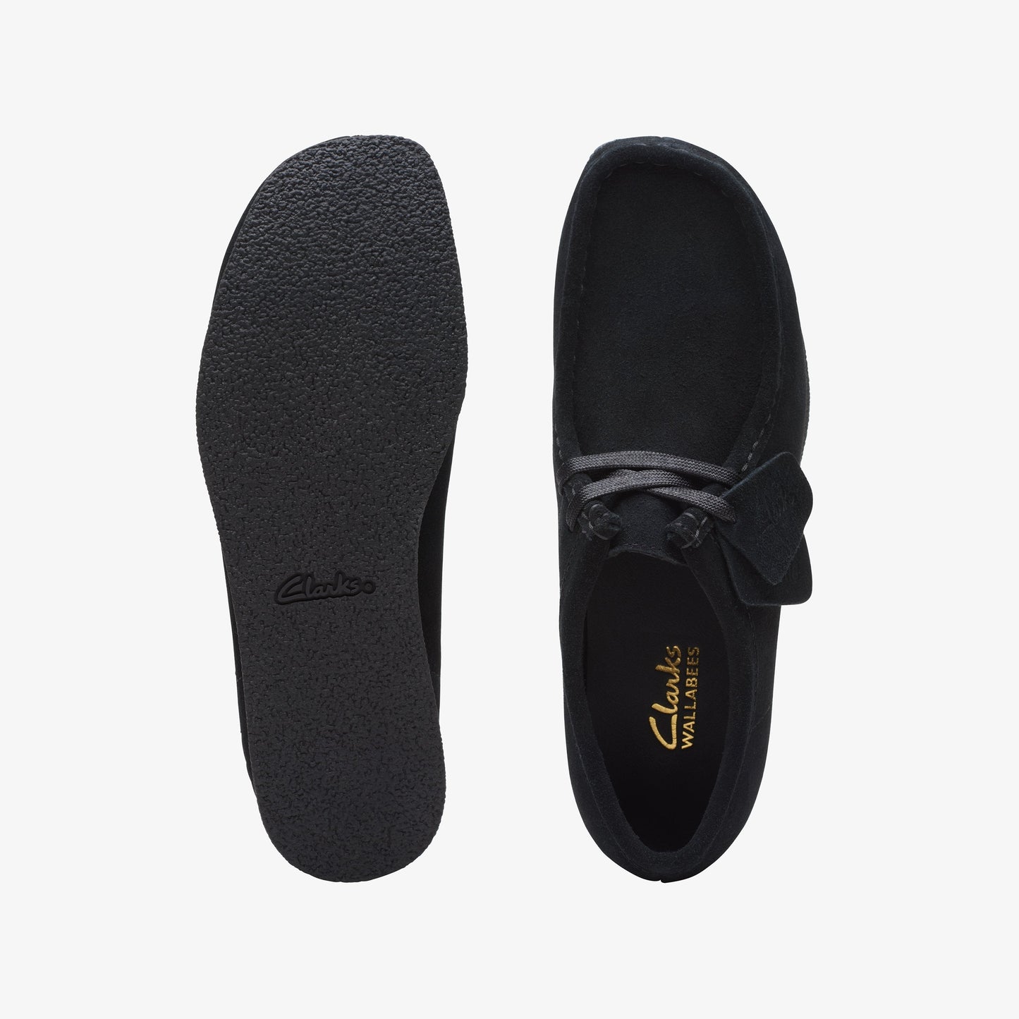 Clarks Womens Wallabee Evo - Black Suede