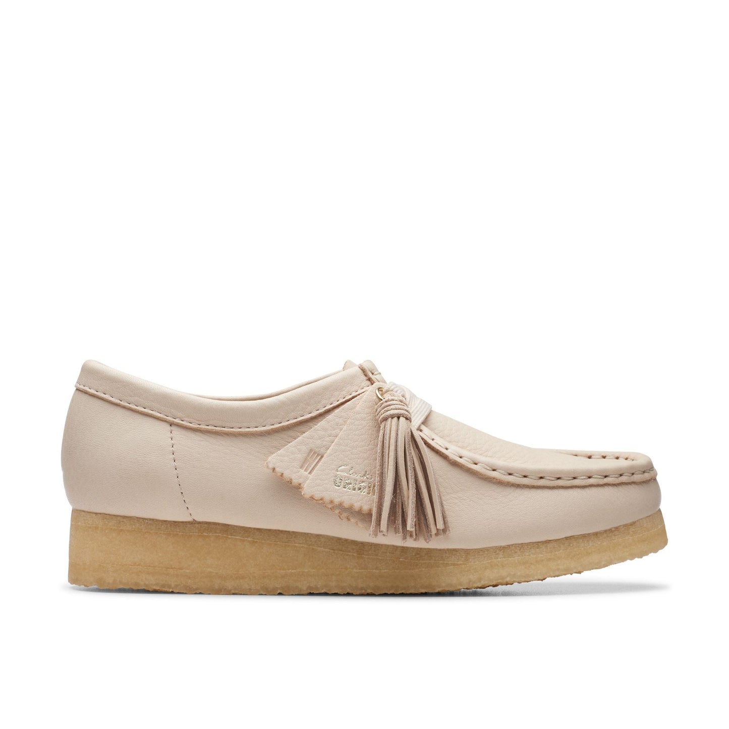 Women's Clarks Wallabee Beige Leather