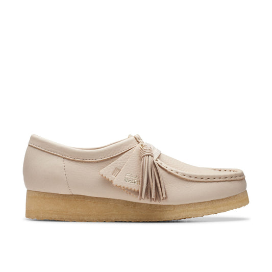 Women's Clarks Wallabee Beige Leather