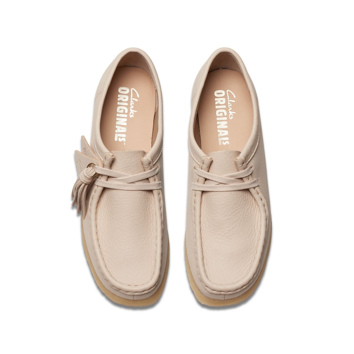 Women's Clarks Wallabee Beige Leather