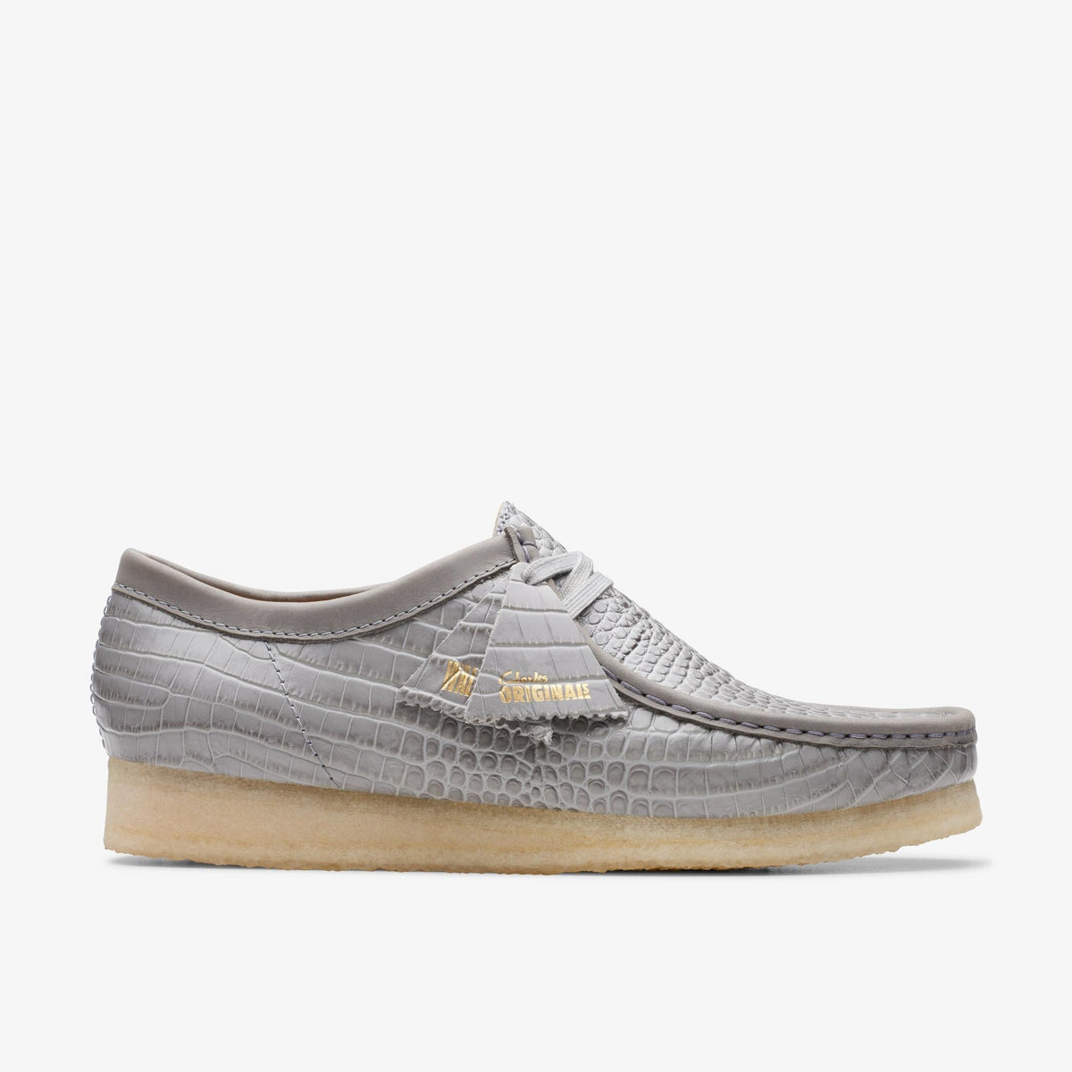 Clarks Men's Wallabee Print - Grey Crocodile Print