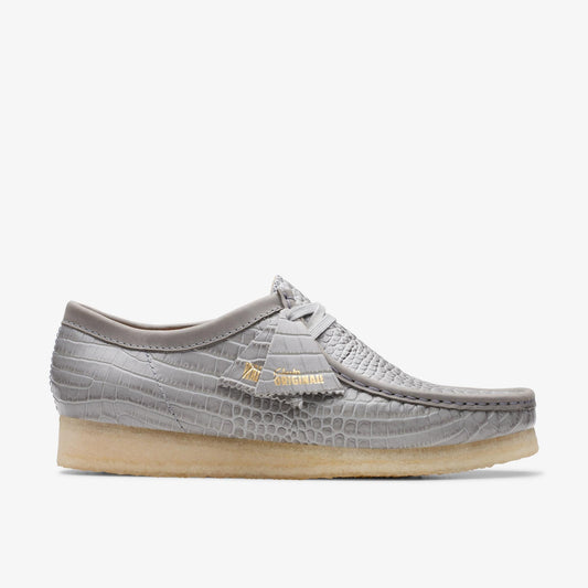 Clarks Men's Wallabee Print - Grey Crocodile Print