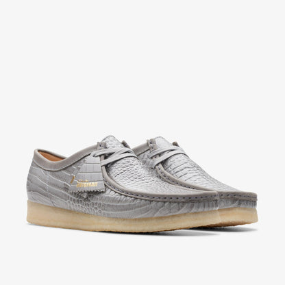 Clarks Men's Wallabee Print - Grey Crocodile Print