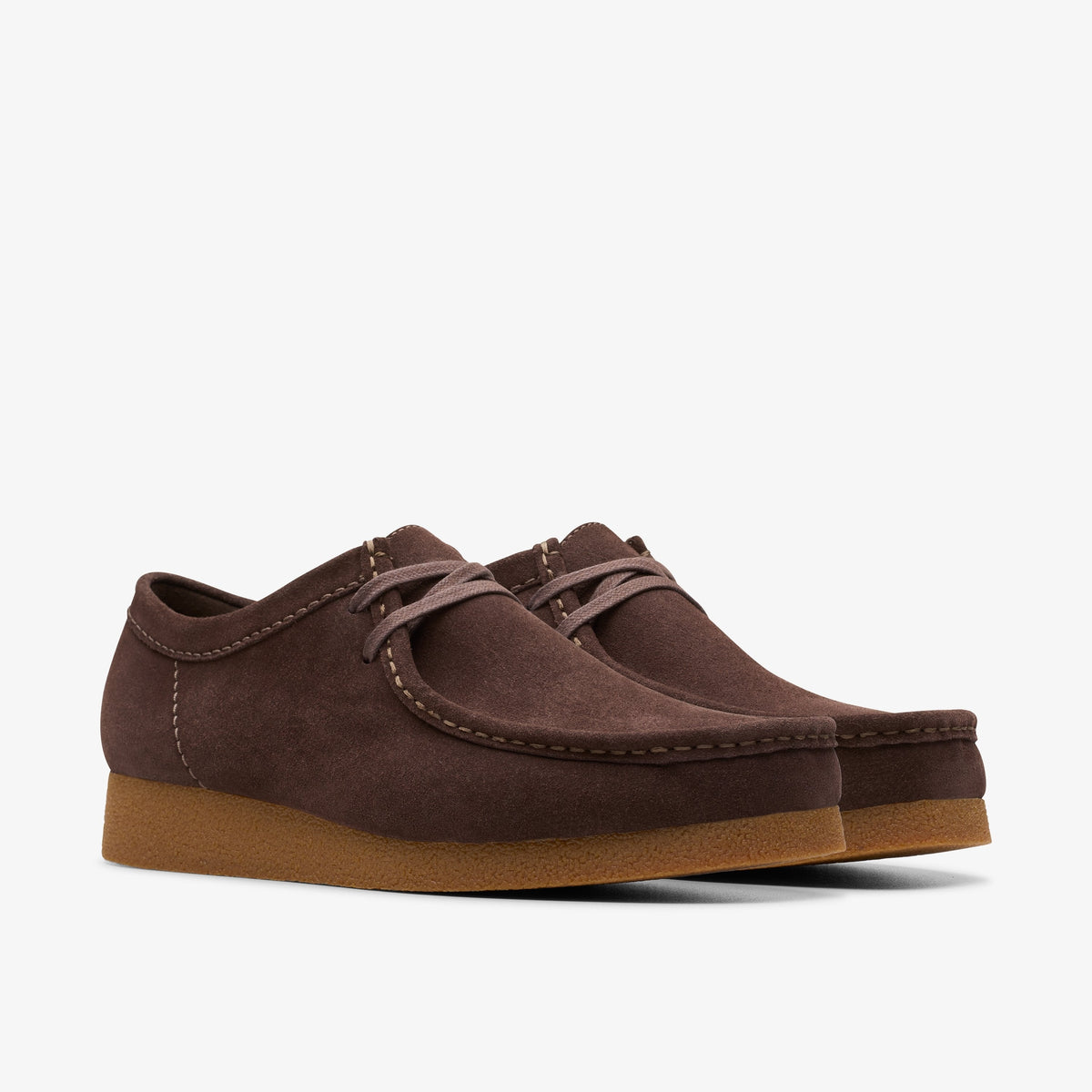 Clarks Mens Wallabee Evo - Dark Brown Suede