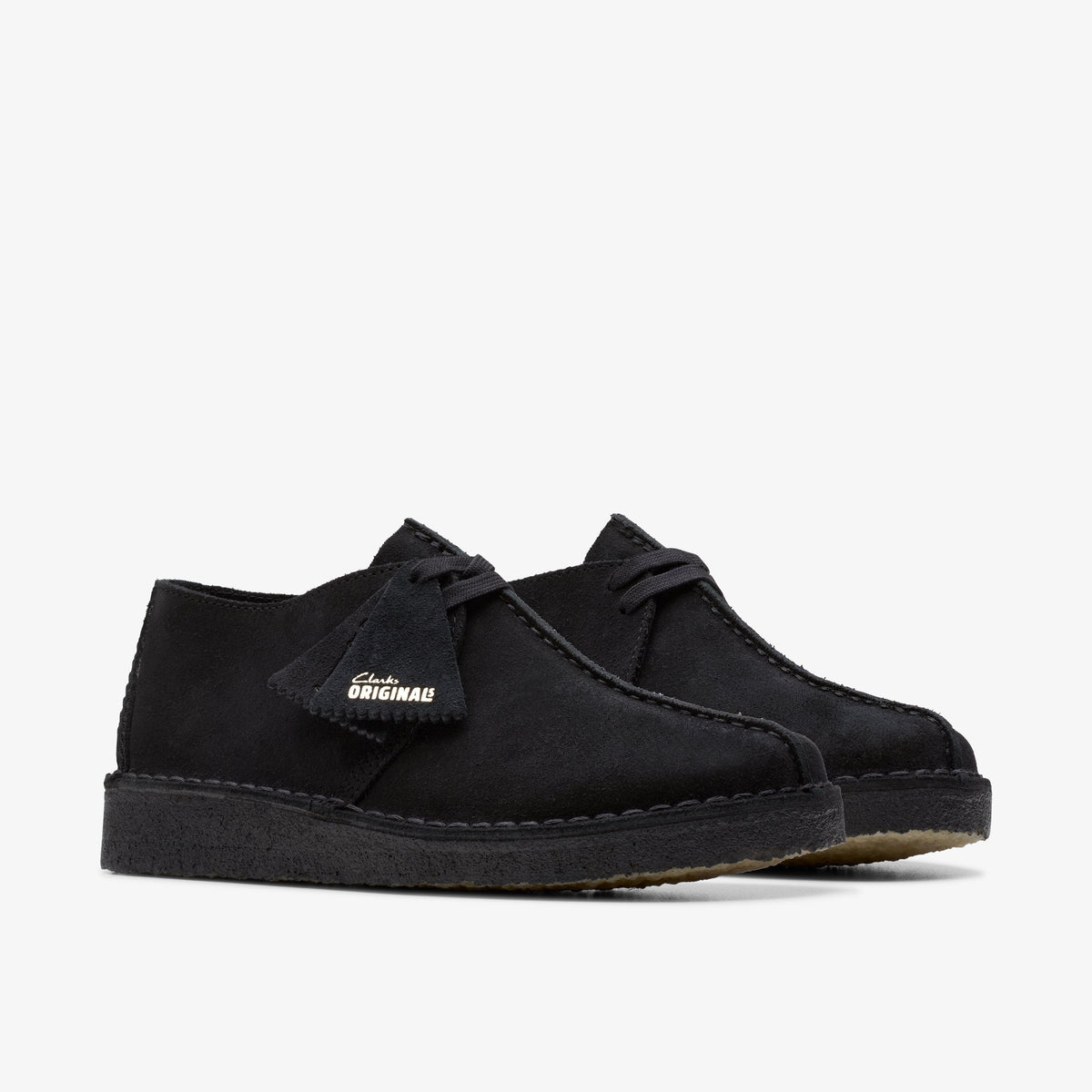 Clarks Womens Desert Trek - Black Suede