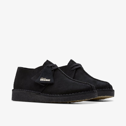 Clarks Womens Desert Trek - Black Suede