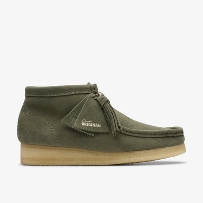Clarks Women's Wallabee Boot Khaki/Green Sde Booties