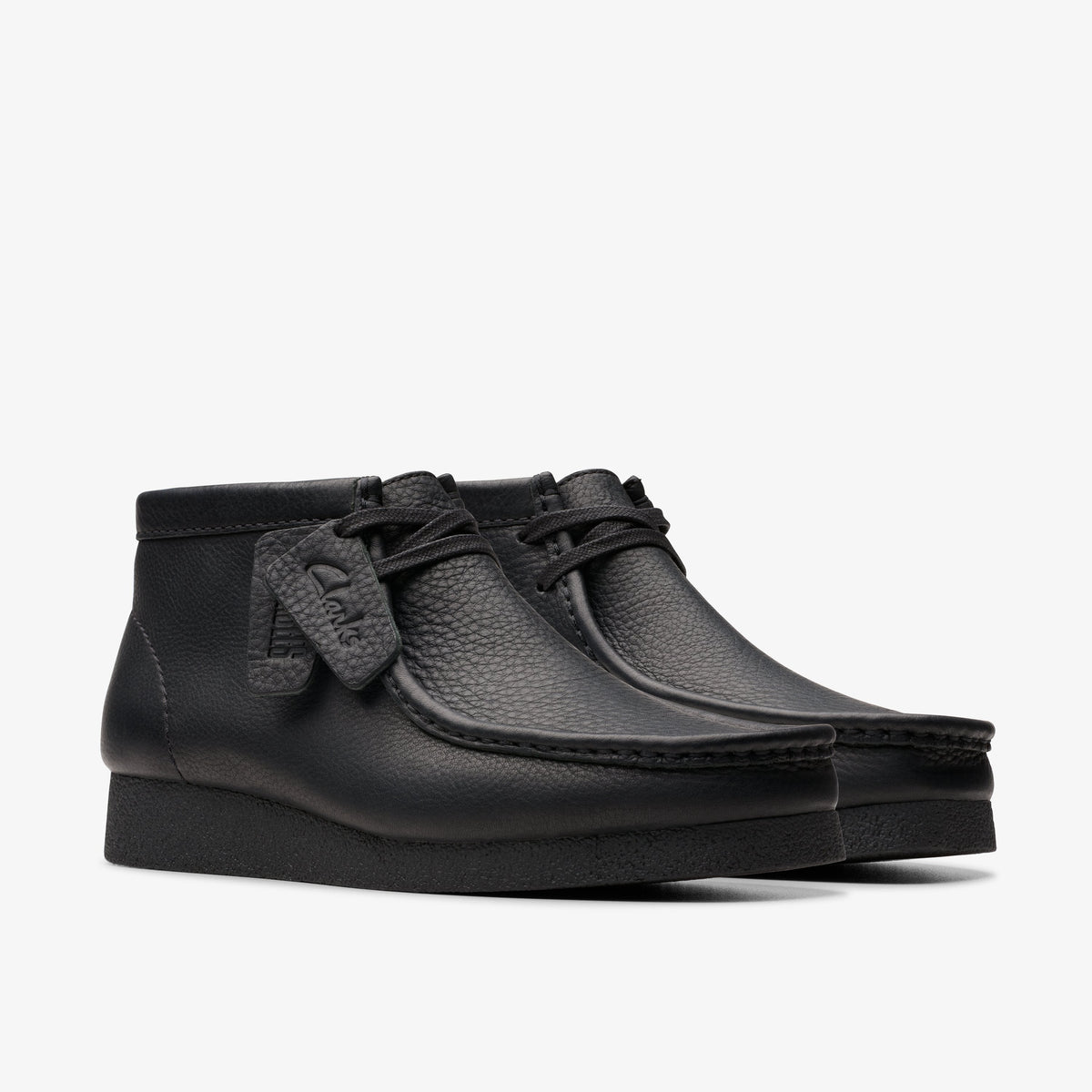 Clarks Mens Wallabee Evo Boot - Black Leather