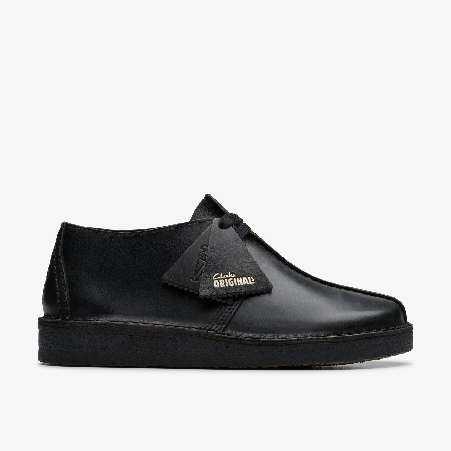 Clarks Womens Desert Trek - Black Smooth Leather