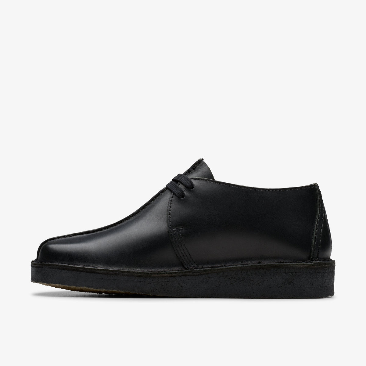 Clarks Womens Desert Trek - Black Smooth Leather