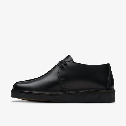 Clarks Womens Desert Trek - Black Smooth Leather