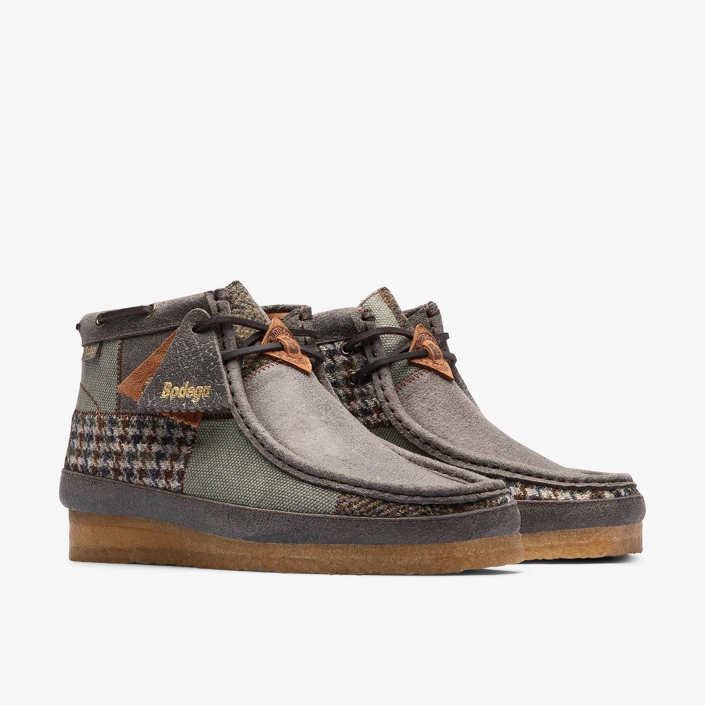 [26181501] Mens Clarks Wallabee Boot Patchwork 'bodega Northeast Corridor'