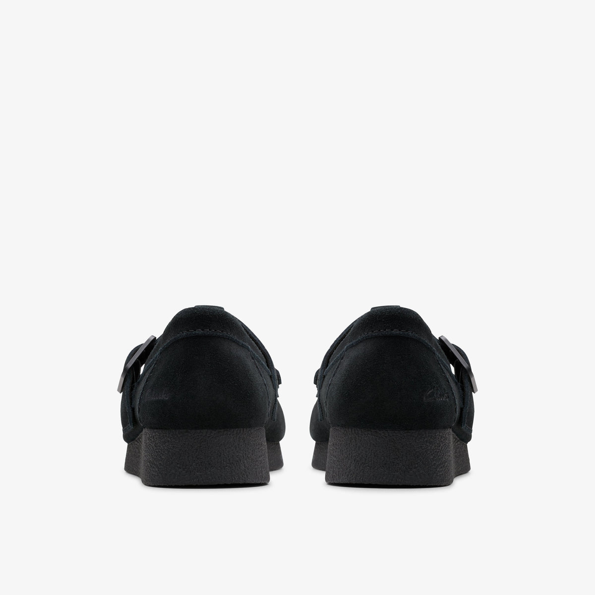 Clarks Womens Wallabee Evo Bar - Black Suede