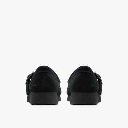 Clarks Womens Wallabee Evo Bar - Black Suede