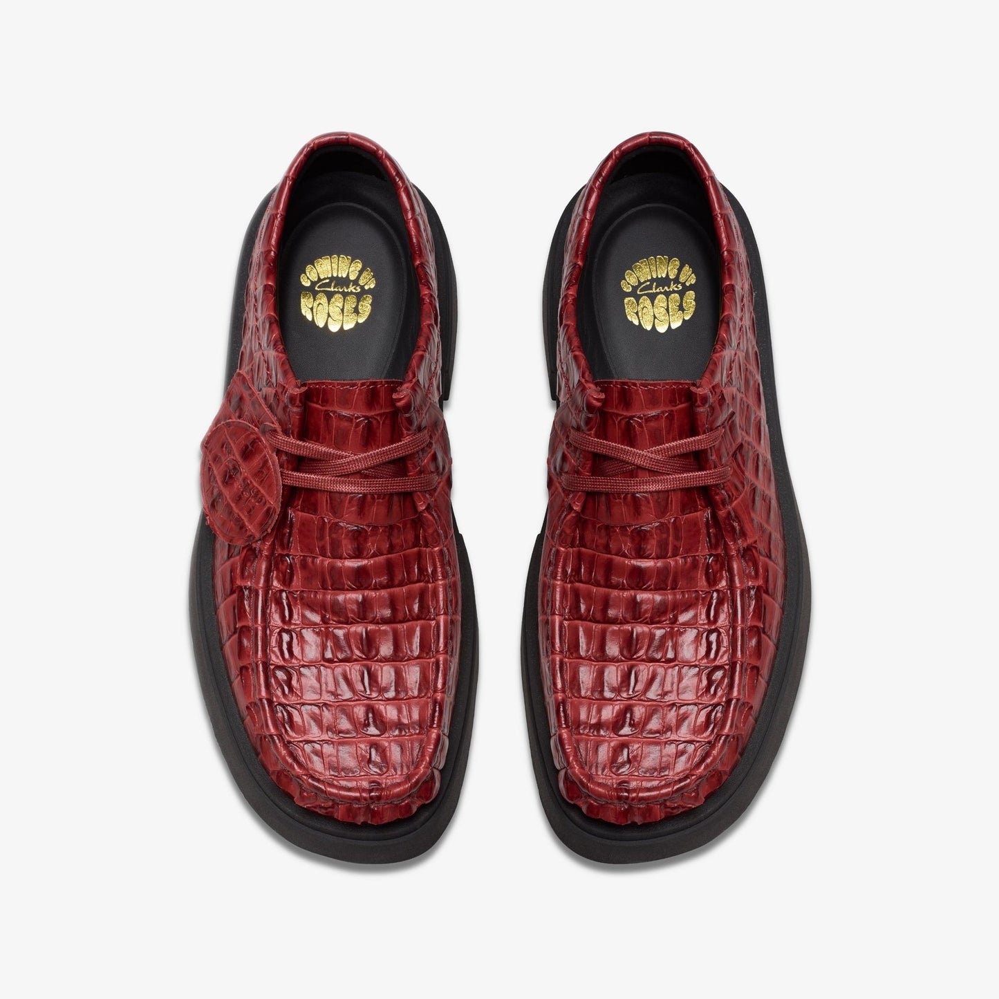 [26183330] Mens Clarks X Martine Rose Torview Croc Embossed Lace up