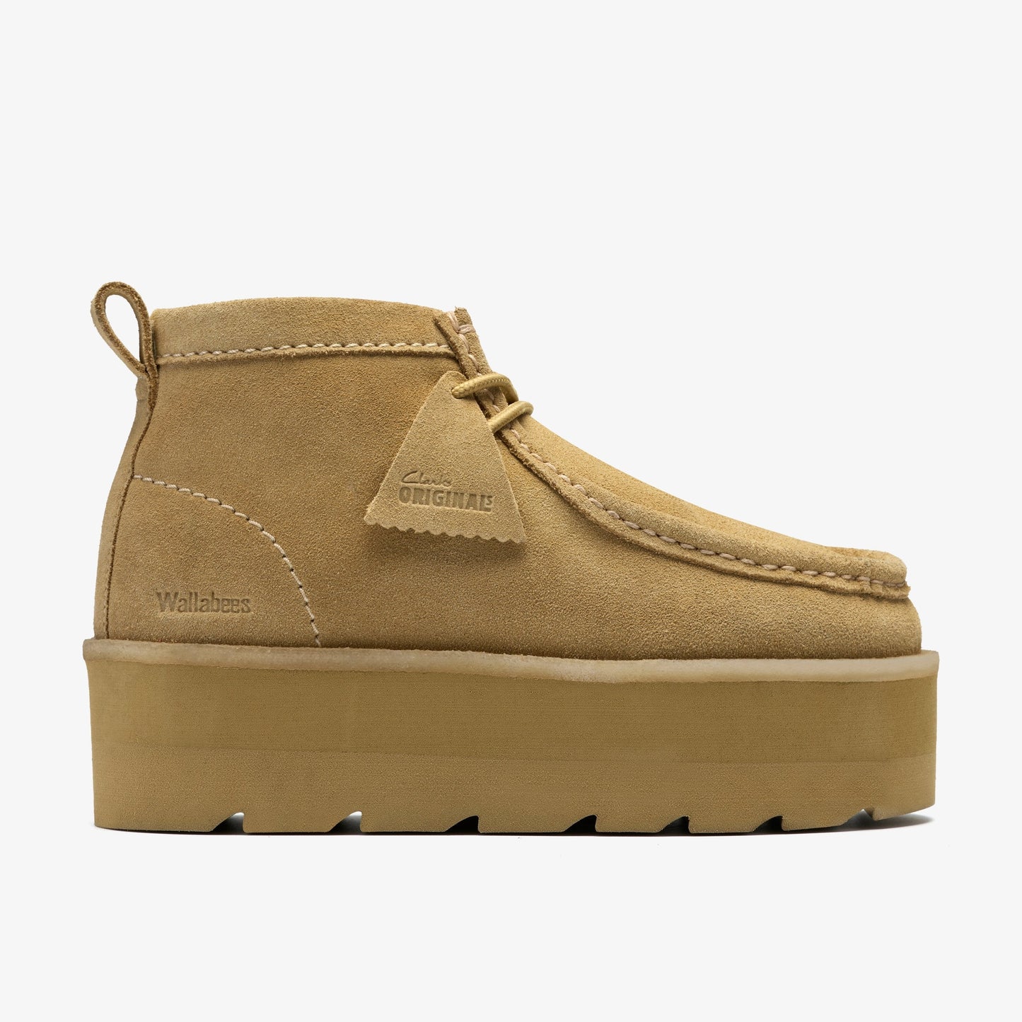 Clarks Womens Meare Wallabee Elvtd - Maple Suede