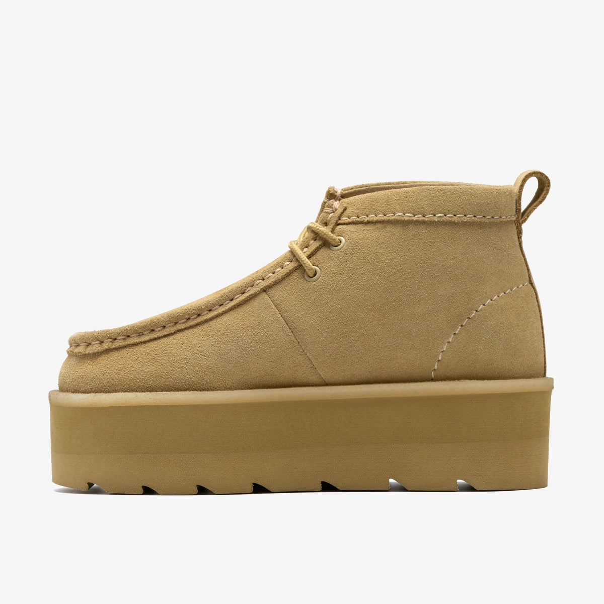 Clarks Womens Meare Wallabee Elvtd - Maple Suede