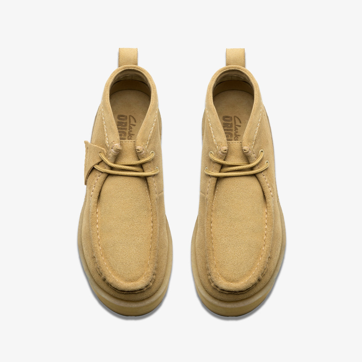 Clarks Womens Meare Wallabee Elvtd - Maple Suede