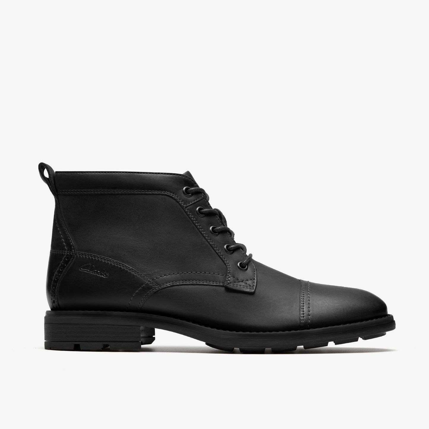 [26184820] Mens Clarks Emmet Zip 'black Distressed'