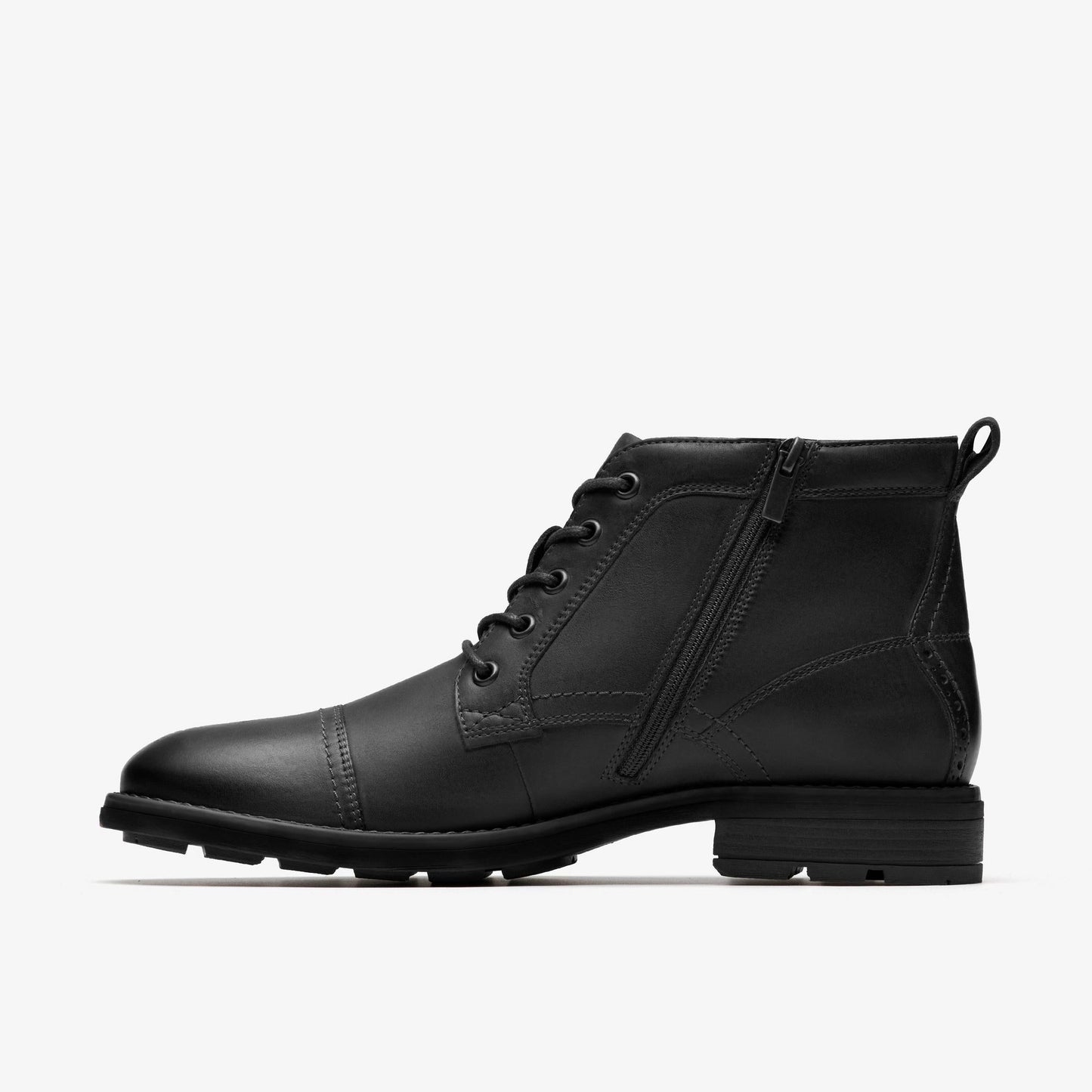 [26184820] Mens Clarks Emmet Zip 'black Distressed'