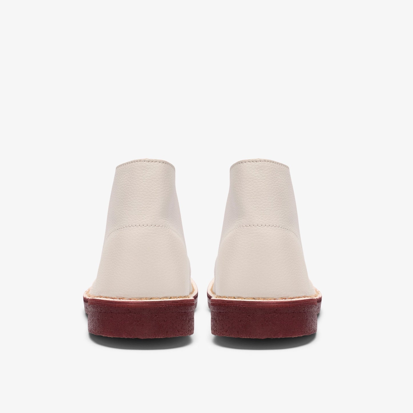 Clarks Mens Desert Boot - White Leather